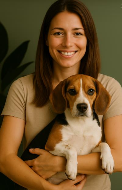 L'ECLAT CANIN Beagle élégant au salon de toilettage haut de gamme L’Éclat Canin